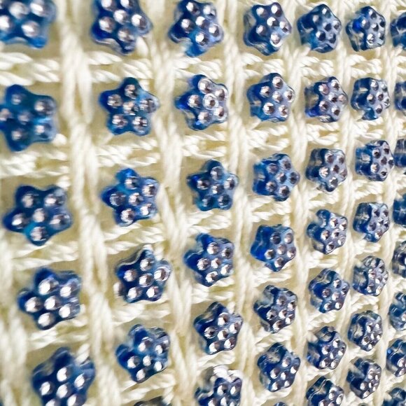 Vintage crochet beaded Square Crossbody Purse - Picture 8 of 10